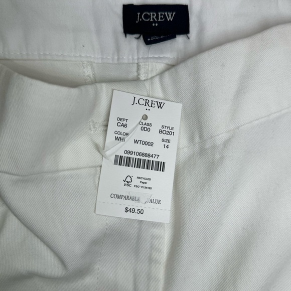 NWT J. Crew White Bermuda Shorts Classic Summer Style - Picture 7 of 10